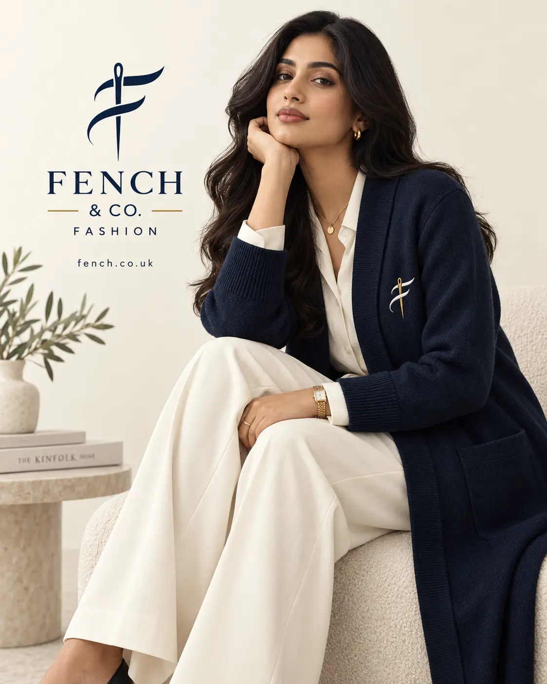 Navy and gold FENCH packaging concept